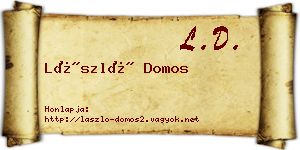 László Domos névjegykártya